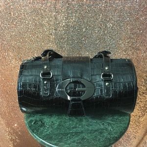 Guess black barrel bag